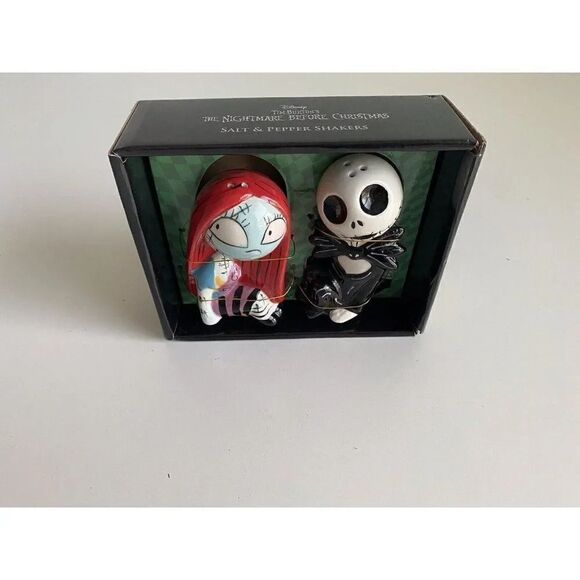 Disney The Nightmare Before Christmas Salt & Pepper Shakers Jack Sally NEW - Picture 2 of 10